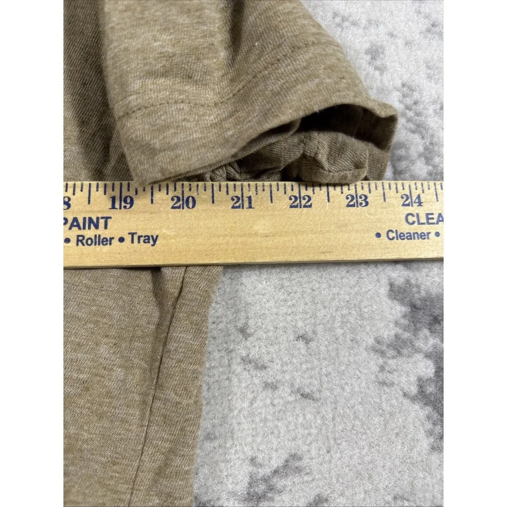 New Banana Republic Shirt Mens‎ Large Pleated Button Up Linen Blend Khaki Beachy